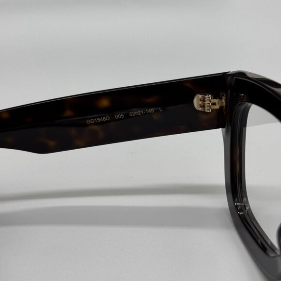 NEW GG1548O 005 GUCCI EYEGLASSES DARK HAVANA WOMEN EYEWEAR GUCCI - Picture 9 of 11